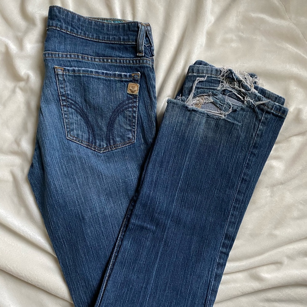 Hollister Distressed Bootcut Jeans size 5